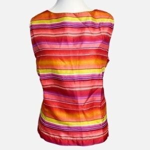 Shanna Vintage Colorful Striped Sleeveless Blouse